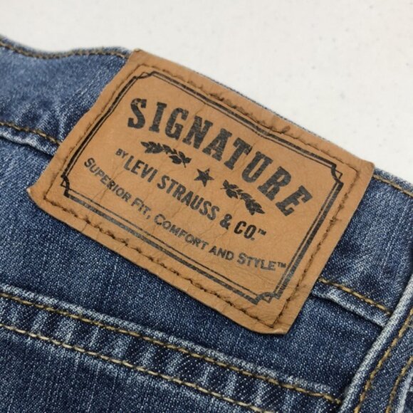 MENS LEVI SIGNATURE STRAIGHT LEG JEANS 34x34 ⭐️ - Picture 2 of 11